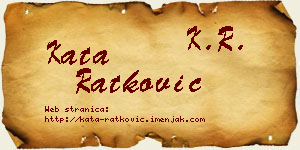 Kata Ratković vizit kartica